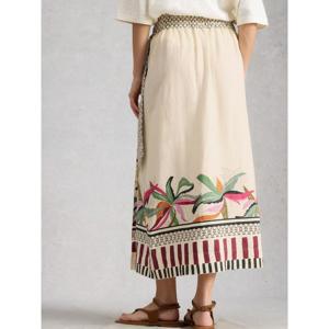 White Stuff Alba Linen Blend Skirt